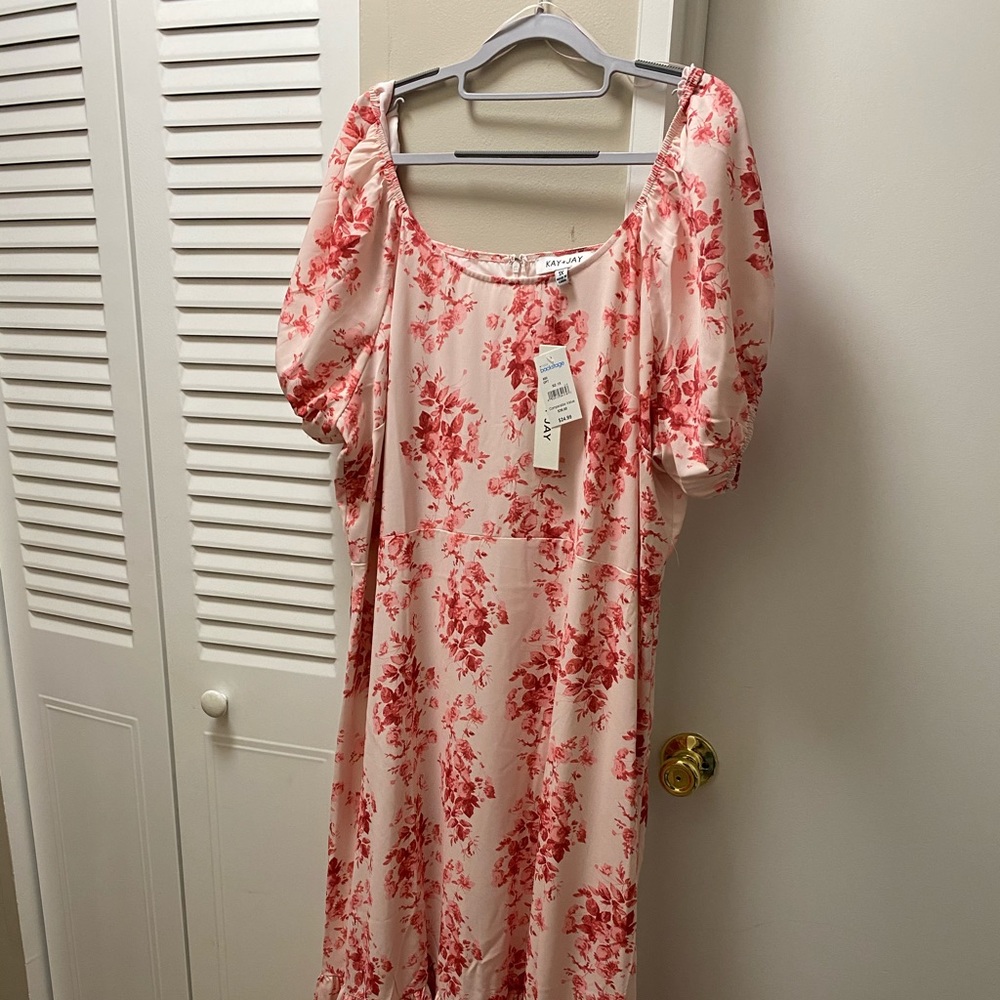 Floral Puff Sleeve Maxi Dress